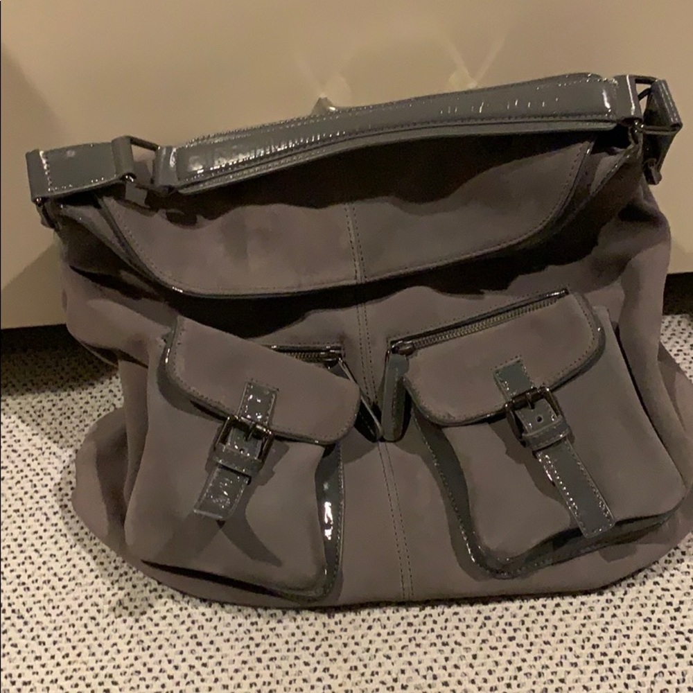 Cole Haan suede gray purse